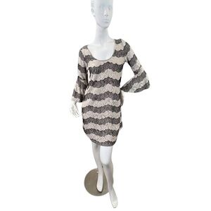 𝅺REVOLVE VaVa By Joy Han Madeline Bell Sleeve striped Mini Dress Woman’s XS
